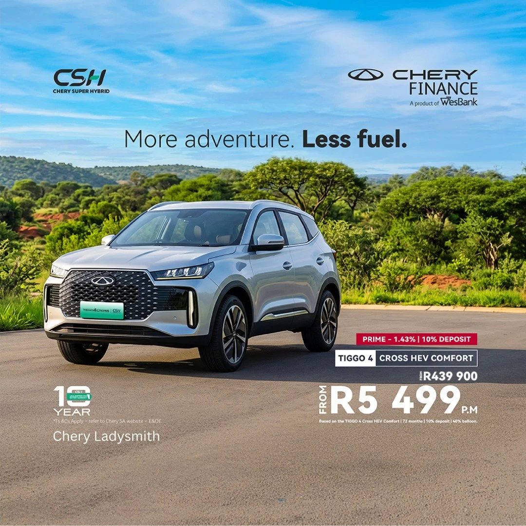 Tiggo 4 Cross HEV Comfort — From R5 499 PM. Hot Offers offer from Chery Ladysmith.
