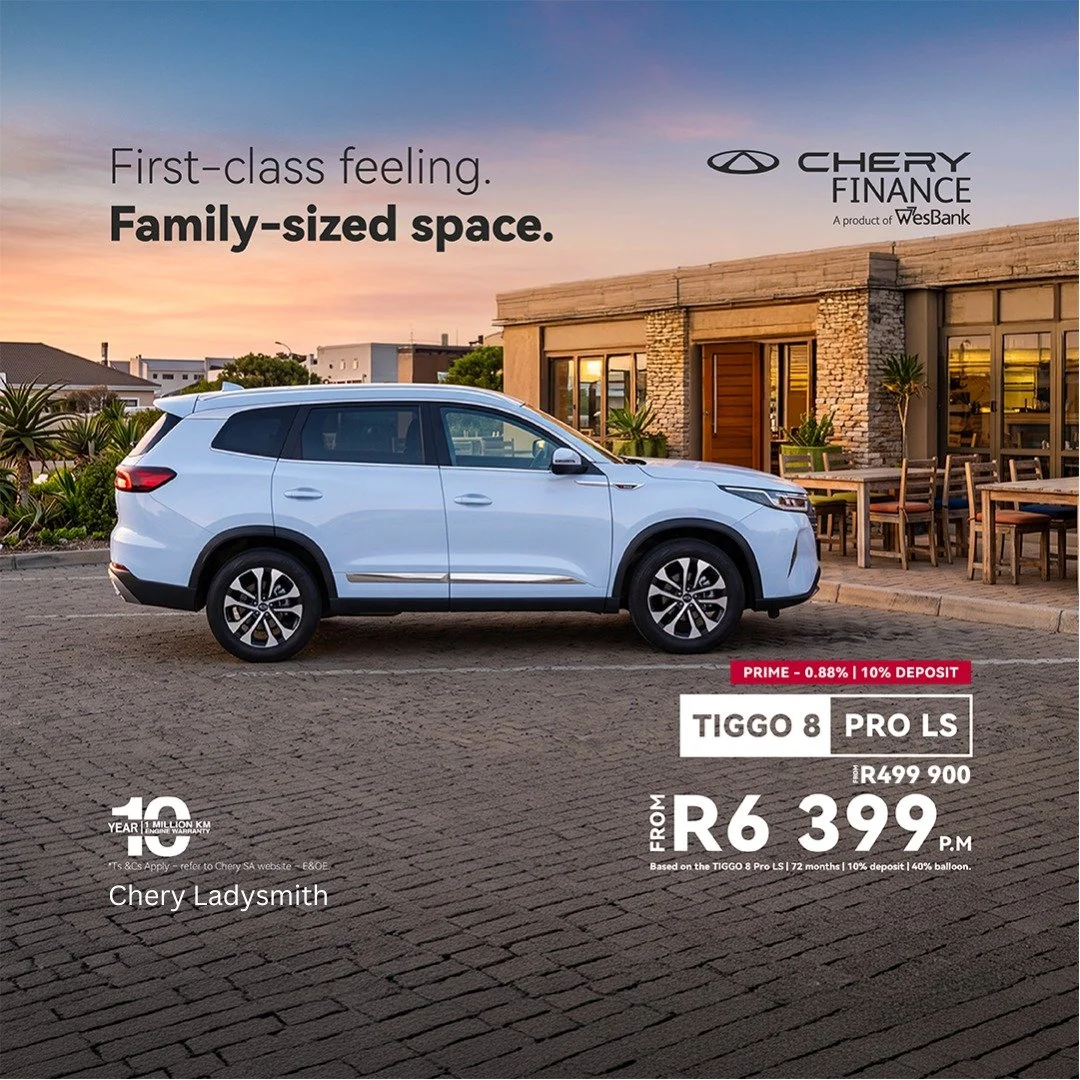 Tiggo 8 PRO LS — From R6 399 PM. Hot Offers offer from Chery Ladysmith.