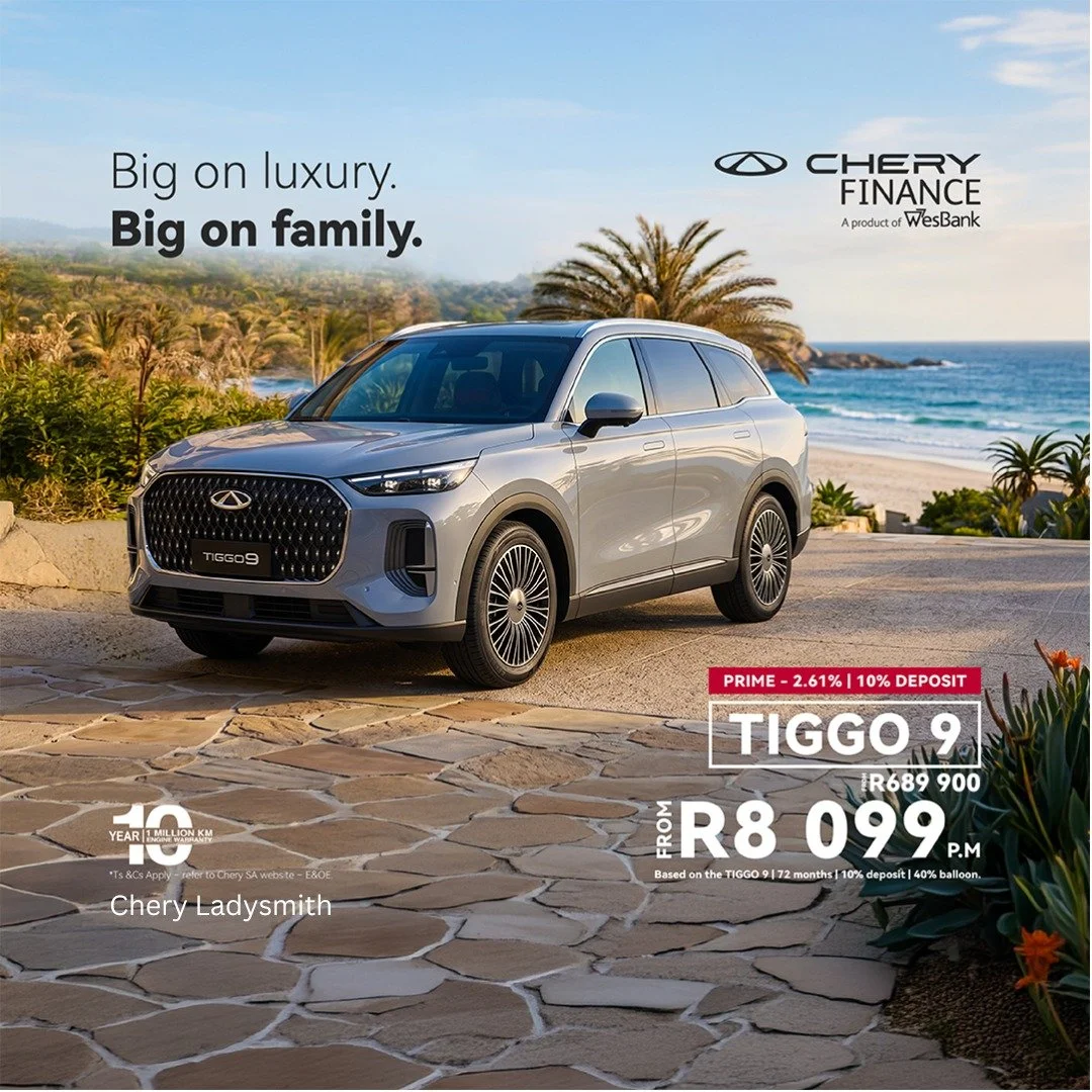 Tiggo 9 — From R8 099 PM. Hot Offers offer from Chery Ladysmith.