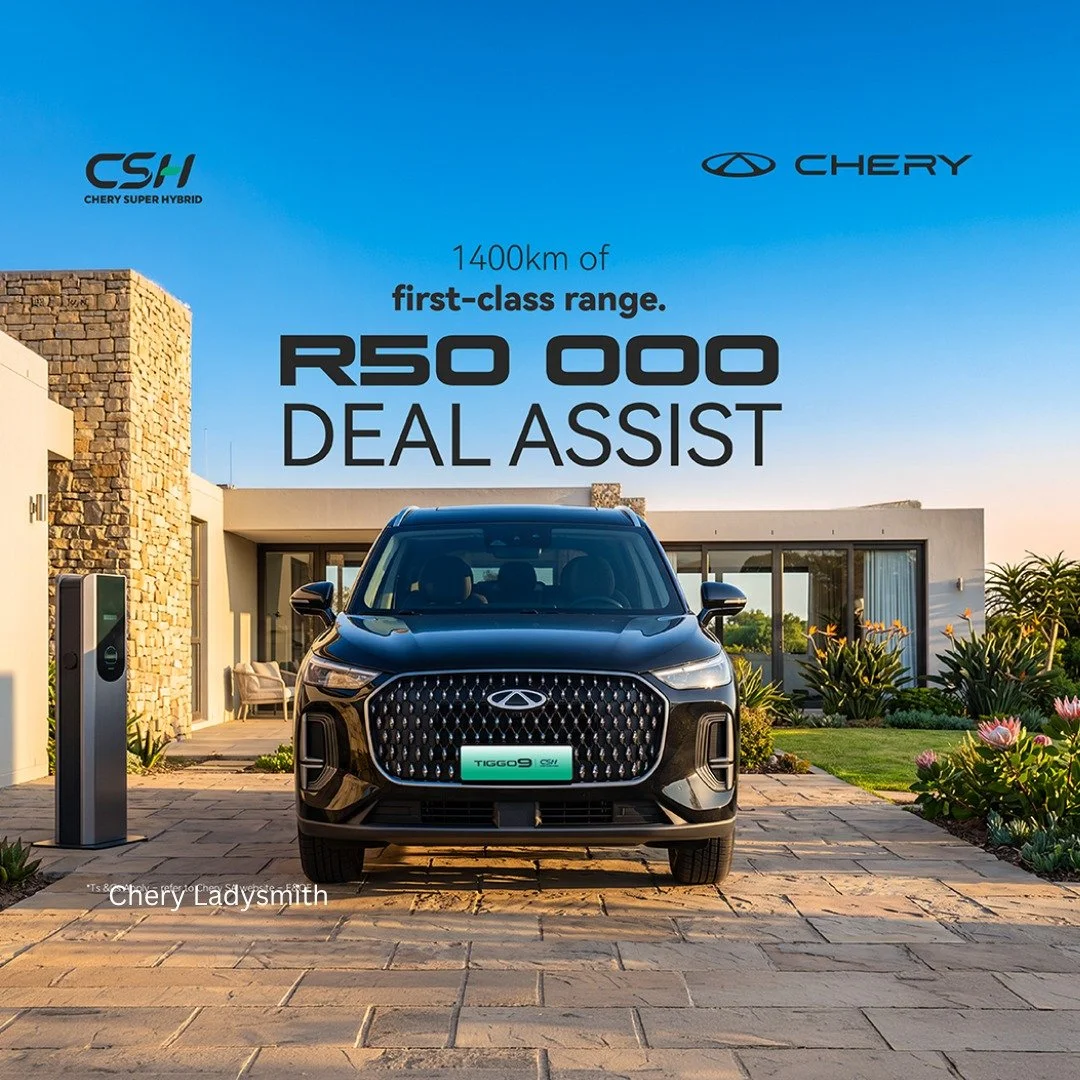 Tiggo 9 PHEV — R50 000 Deal Assist. Deal Assist offer from Chery Ladysmith.