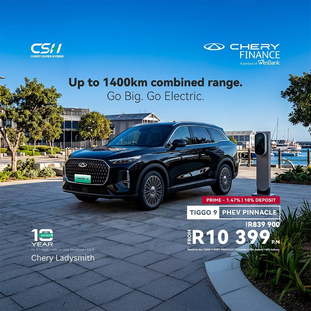 Tiggo 9 PHEV Pinnacle — From R10 399 PM. Hot Offers offer from Chery Ladysmith.